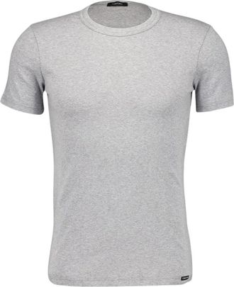 Tom Ford T-Shirt Crewneck Katoen Stretch Jersey - Heren - T-shirts - Grijs - M - Katoen - Tops