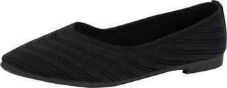 Generic Womens Flat Shoes Casual Mesh Pumps Stylish Pointed Toe Solid Color Breathable Lightweight Comfy Slip On Ballet Flats Work Party Black