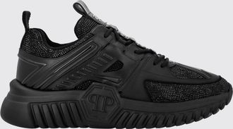 Philipp Plein Sneakers Supersonic in pelle e suede con cristalli e suola chunky