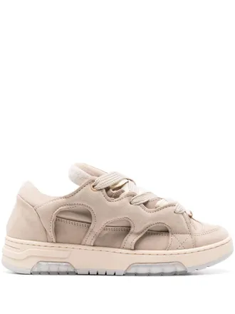 Paura Santha suede sneakers - women - Suede - 37 - Neutrals