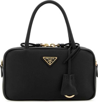 Prada Black Logo Satchel