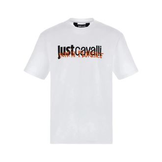 Just Cavalli T-Shirts, male, White, Size: M T-shirt