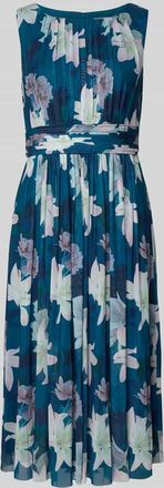 Christian Berg Cocktail Cocktailkleid mit Taillenband in Ocean Melange, Gr&ouml;&szlig;e 34