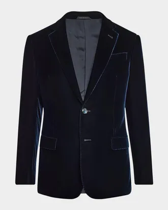 Giorgio Armani Men & apos;s Velvet Notch Lapel Dinner Jacket