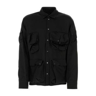 Botter Utility Pocket Overshirt - Heren - Zomerjassen - Zwart - S - Satijn - Jassen