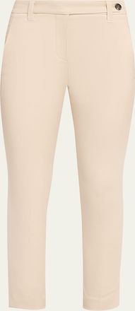 Brunello Cucinelli Cotton Twill Slim-Leg Ankle Pants