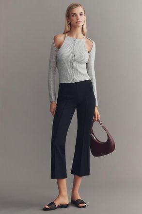 Good American Stretch Ponte High-Rise Kick Flare Pants