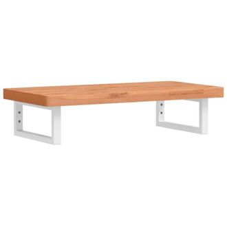 vidaXL Vidaxl - Estante De Lavabo De Pared De Acero Y Madera Maciza De Haya