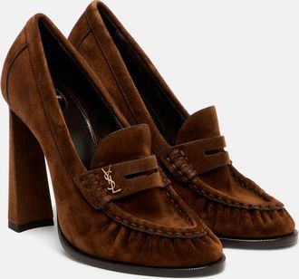 Saint Laurent Le Loafer 110 suede loafer pumps