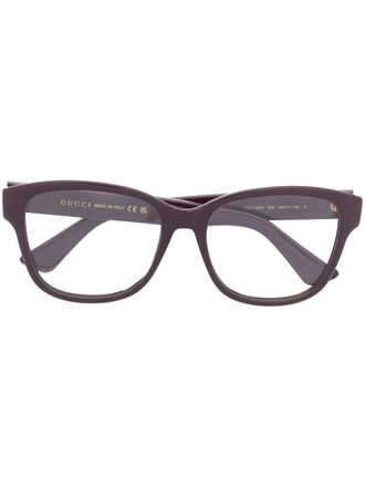 Gucci square-frame optical glasses - women - Acetate - 54 - Purple
