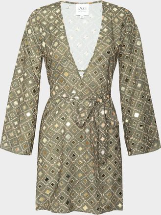 Misa Nuala Mirrored Tile Mini Dress