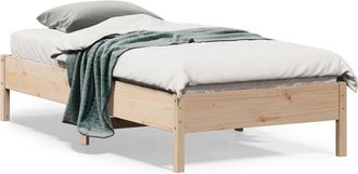 vidaXL Estructura De Cama Sin Colch&oacute;n Madera Maciza Pino 75x190 Cm Vidaxl