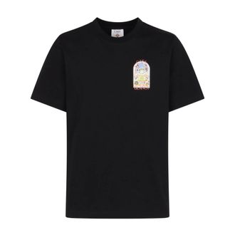 Casablanca T-Shirts, male, Black, Size: L Tennis Landscape Classic T-shirt