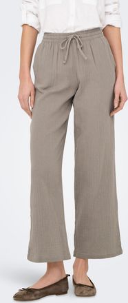 Jacqueline de Yong Schlupfhose JDY JDYTHEIS LIFE WIDE PANT WVN NOOS, Damen, Gr. L, L&auml;nge 32, brindle, Web, Obermaterial: 100% Baumwolle, unifarben, relaxed fit kn&ouml;chella