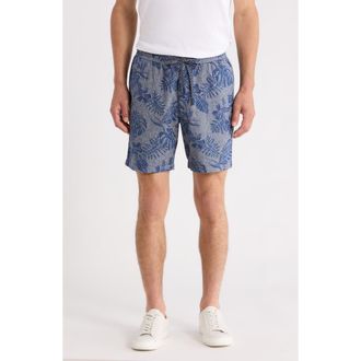 Tommy Bahama Azule Linen Blend Drawstring Shorts in Insignia Blue at Nordstrom, Size Xx-Large