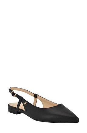 Tommy Hilfiger Vamina Slingback Pointed Toe Flat in Black 001 at Nordstrom Rack, Size 7.5