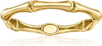 Canaria Canaria Italian 10kt Yellow Gold Bamboo-Style Ring