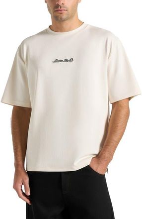 Mani&egrave;re De Voir Unisex Signature Relaxed Fit Cotton T-Shirt in Cream at Nordstrom, Size Medium