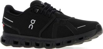 On Running Mens Black Mesh Cloud 6 Sneakers Blackblack