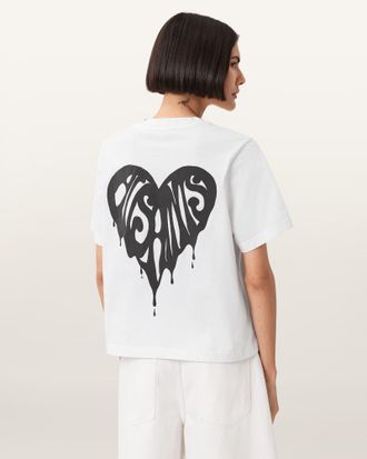 AllSaints Cotton Lisa Trip Graphic Boxy T-Shirt, Size: XS