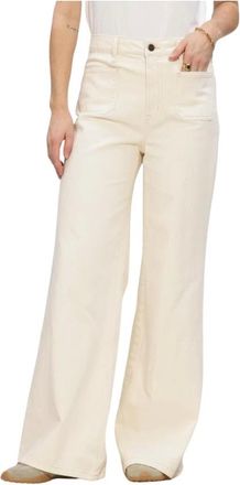 Nukus Nukus, Dames, Jeans, Beige, Maat: XL Katoen