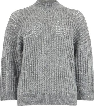 PESERICO Jersey de punto abierto - Knitwear - Mujer - Gris - M