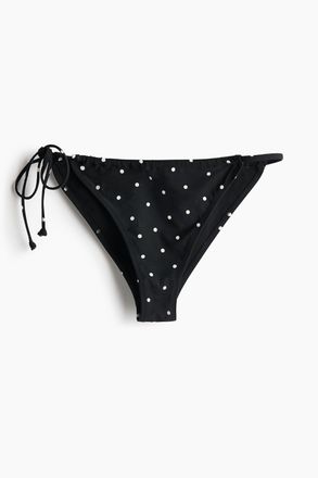 H&M Cheeky Tie-Tanga-Bikinihose - Schwarz