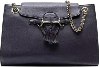 Gucci 2016-2025 grote Emily leren schoudertas - Paars