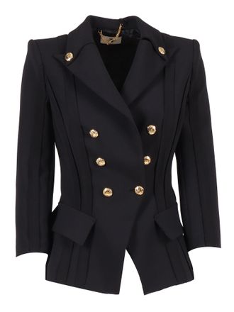 Elisabetta Franchi Structured Double Breasted Shoulder Blazer