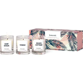 Homesick Beach Vacay Mini Candle Trio in Clear at Nordstrom Rack, Size 1.85 Oz