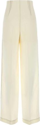 Philosophy di Lorenzo Serafini Womens Etamine Trousers Beige Polyester Cotton