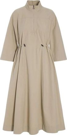 Bitte Kai Rand Jurken - Dames - Casual kleedjes - Beige - 2XL - Leer - Kleedjes