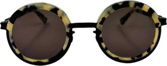 Mykita Vintage Ronde Zonnebril met Animal Print - unisex - Zonnebrillen - Veelkleurig - ONE Size - Accessoires