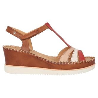 Pikolinos Aguadulce Sandaal - Dames - Sleehakken - Rood - 41 EU - Leer - Schoenen
