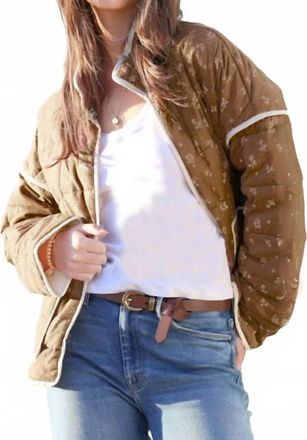 Dylan Madison Quilted Jacket In Brown