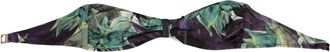 Dolce & Gabbana Womens Purple Green Leaf Print Bandeau Swimwear Underwear Nylon Clothing