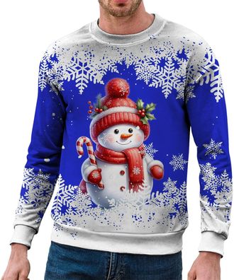 Generic Christmas Sweatshirt Mens Funny Christmas Jumper Long Sleeve Christmas Jumper Ugly with Snowman Christmas Motifs Soft Merry Christmas Sweater Fun Chri