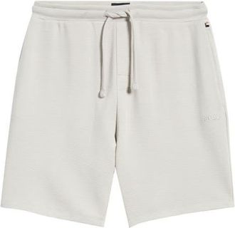 BOSS Ribbed Pajama Shorts in Open Grey at Nordstrom, Size Xx-Large