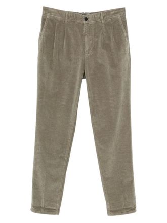 Incotex pleated corduroy trousers - men - Cotton/Elastane - 29 - Green