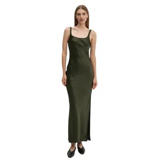 Sams&oslash;e & Sams&oslash;e Sunna Jurk - Dames - Avondkleed - Groen - L - Polyester - Kleedjes