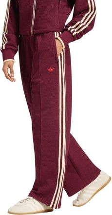 adidas Originals Firebird Wide Leg Track Pants in Maroon/vivid Red at Nordstrom, Size X-Large
