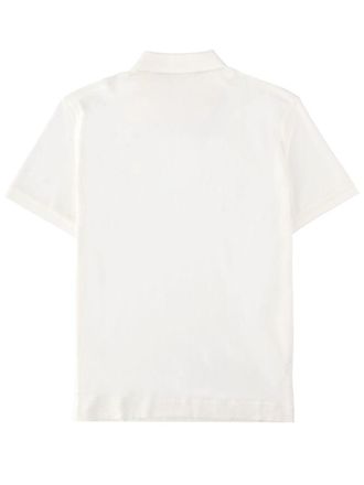 C.P. Company Logo-Embroidered Cotton Polo Shirt - White