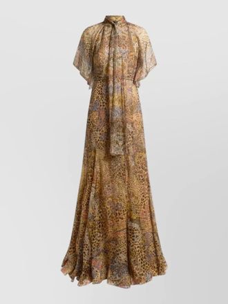 Etro dress scarf neckline bow tie detail