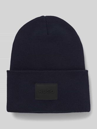 HUGO BOSS Beanie aus reiner Baumwolle Modell XEVON_B in Marine, Gr&ouml;&szlig;e 1