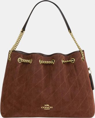 Coach Womens Evelyn Shoulder Bag With Quilting - Brown Leather - One Size