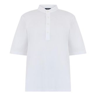 Herno Short Sleeve Shirts, male, White, Size: M Cotton Polo