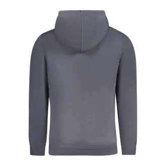 Calvin Klein Logo-Embroidered Cotton-Blend Hoodie - Blue