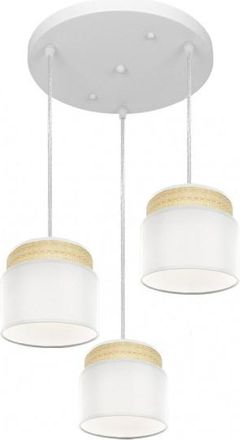 Fabrilamp Fabrilamp Plafon 3luces Modelo Kandy Natural/blanco Regulable