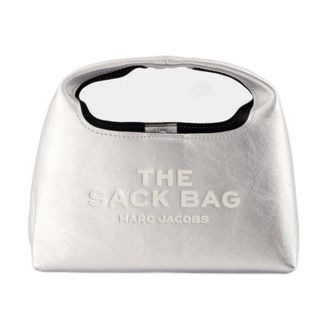 Marc Jacobs Metallic Leren Mini Shopper - Dames - Handtassen - Grijs - ONE Size - Leer - Tassen