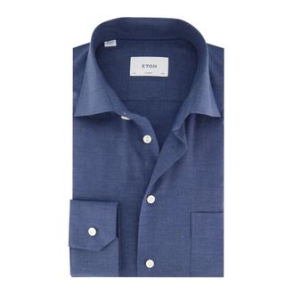 Eton Heren, Overhemden, Blauw, Maat: 3XL Katoen